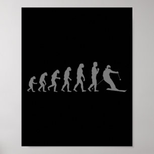 Poster Arte Legal de Esqui para Homens Mulheres Tema de E