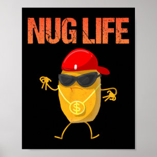Poster Arte Legal de Nugget de Frango Para Meninos Amante