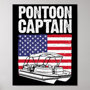Poster Arte Legal do Capitão do Barco Pontão para Homens