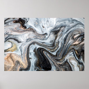 Poster Arte luxuosa no estilo oriental. espiral ouro, art