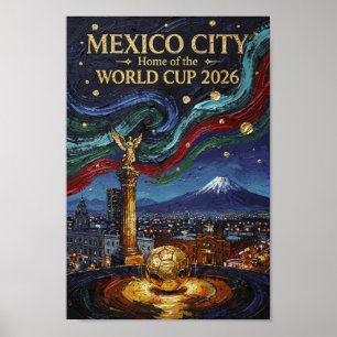 Poster Arte magnífica e luxuosa da Cidade do México