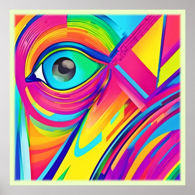 Poster Arte Maravilha do Olho Arco-íris (Frente)