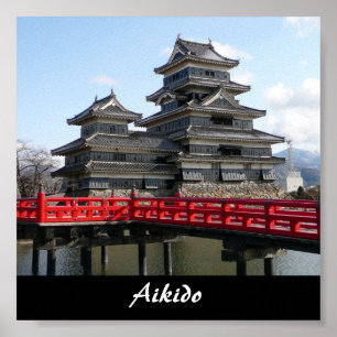 Póster Arte marcial do japonês do Aikido