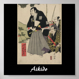 Póster Arte marcial do japonês do Aikido