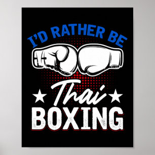 Poster Arte Marcial Muay Thai Kickboxing Comt Esportes Bo