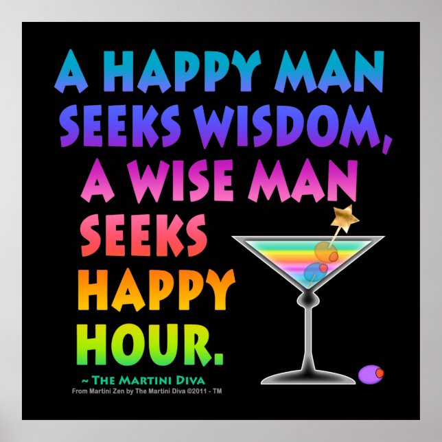 Póster ARTE MARTINI ZEN: Homem Sábio Procura Cartaz de Ho (Frente)