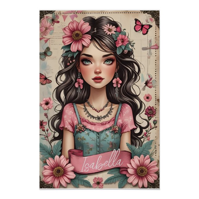 Póster Arte Menina de Algodão (Frente)