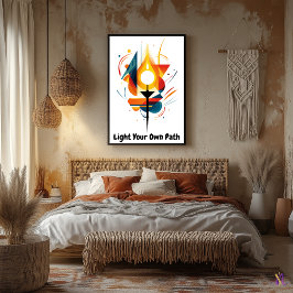 Poster Arte Mínima Abstrato de Torção Motivacional