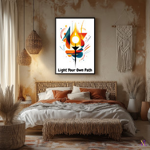 Poster Arte Mínima Abstrato de Torção Motivacional