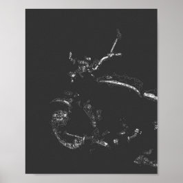 Poster arte mínima da linha de motocicleta abstrato