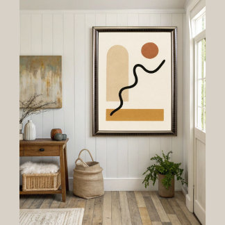 Poster Arte Mínima Moderna de Boho Abstrato Wall