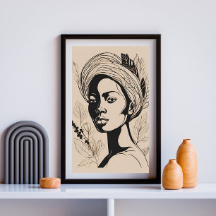 Poster Arte Minimalista Africana Etérea