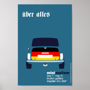 Poster Arte minimalista Clássica Original Mini Cooper