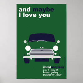 Poster Arte minimalista Clássica Original Mini Cooper