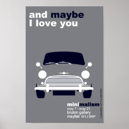 Poster Arte minimalista Clássica Original Mini Cooper