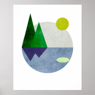 Póster Arte minimalista da paisagem