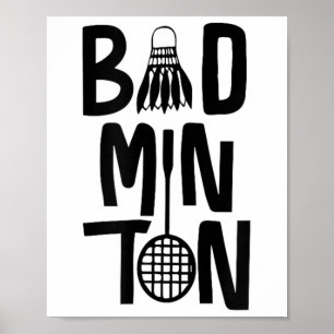 Poster Arte Minimalista de Badminton Legal, Peteca de Bad