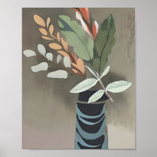 Poster Arte minimalista de folhas vazias