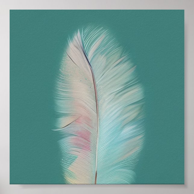 Poster Arte minimalista de pena pastel (Frente)