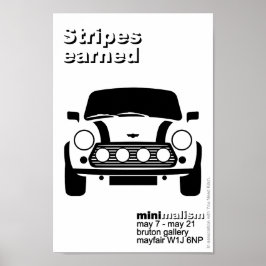 Poster Arte minimalista do Mini Carro Original Clássico