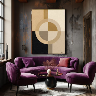 Poster Arte Minimalista Geométrico Art Déco – Neutro Luxu