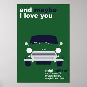 Poster Arte minimalista original clássica de Mini Cooper