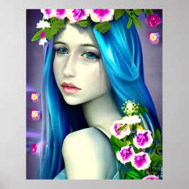 Poster Arte Mística | Linda Fada Azul