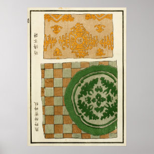 Poster Arte Mitológica da Fênix Chinesa de 1880