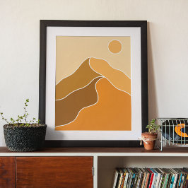 Poster arte moderna boêmia impressa em papel para parede,