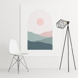 Poster Arte moderna boho impressa em papel para parede, C