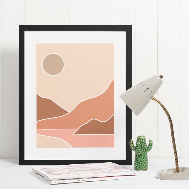 Poster arte moderna boho impressa em parede (boho modern wall art Print)