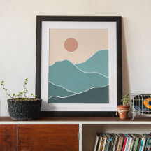 arte moderna boho impressa na parede