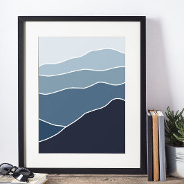 Poster arte moderna boho impressa na parede