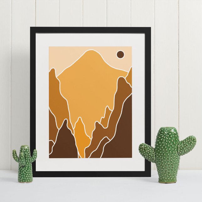 Poster arte moderna boho impresso em parede (boho modern wall art Print)