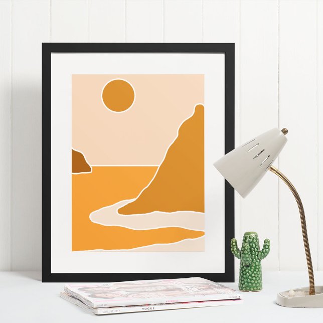 Poster arte moderna boho impresso em parede (boho modern wall art Print)