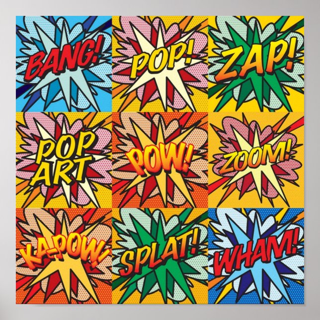 Poster Arte Moderna Colorida Pop de HQ Book Gra (Frente)