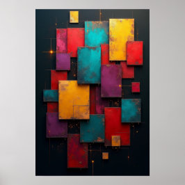 Poster Arte moderna com retângulos