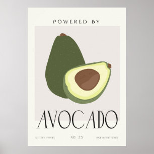 Poster Arte Moderna de Abacate para Parede Decoração de C
