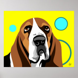 Poster Arte moderna de Basset Hound