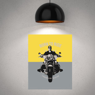 Poster Arte Moderna de Colorblock de motocicletas