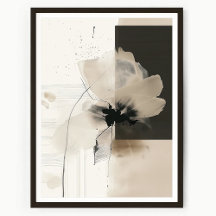 Arte Moderna de Flores para Parede em Abstrato