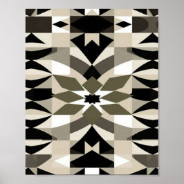 Poster Arte Moderna de Parede Geométrica Neutra Impressa