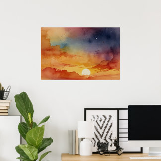 Poster Arte Moderna de Parede Impressa | Cenário Contempo