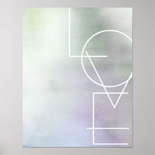 Poster arte moderna do amor por chic