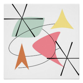 Póster Arte Moderna do meio século