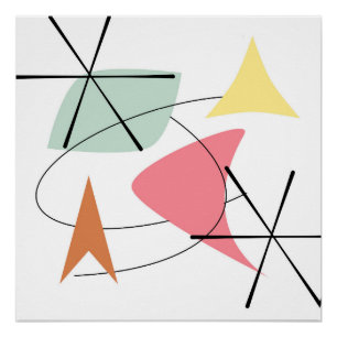 Póster Arte Moderna do meio século