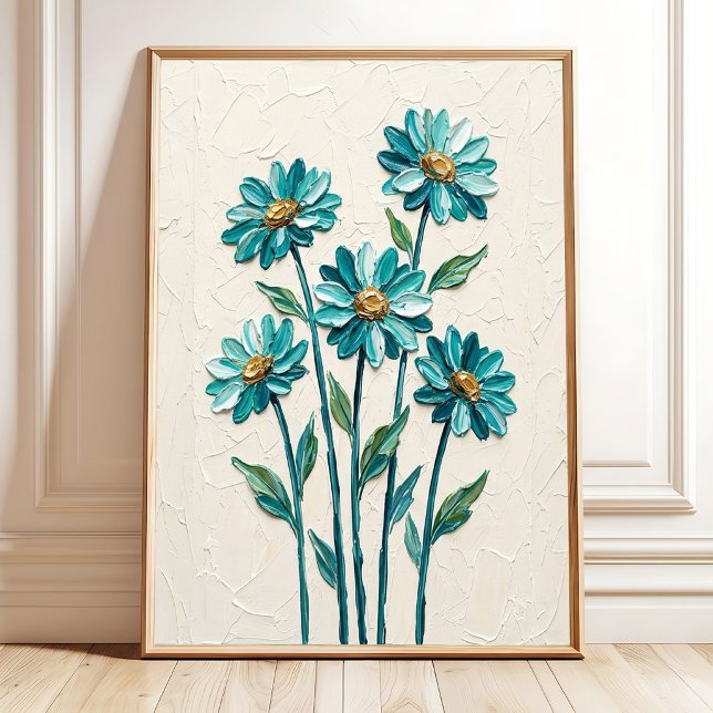 Poster Arte Moderna em Tela com Impasto de Margarida para (Criador carregado)