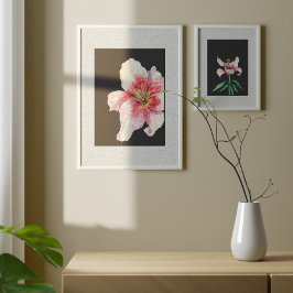 Poster Arte Moderna Flor Branca