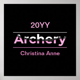 Poster Arte Moderna Minimalista da Archery - Arco Rosa