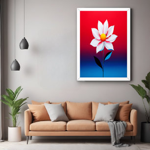 Póster Arte Moderna Minimalista Flor